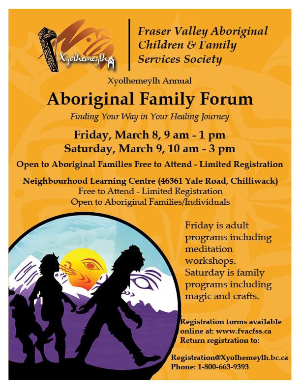 Family Forum poster with agenda