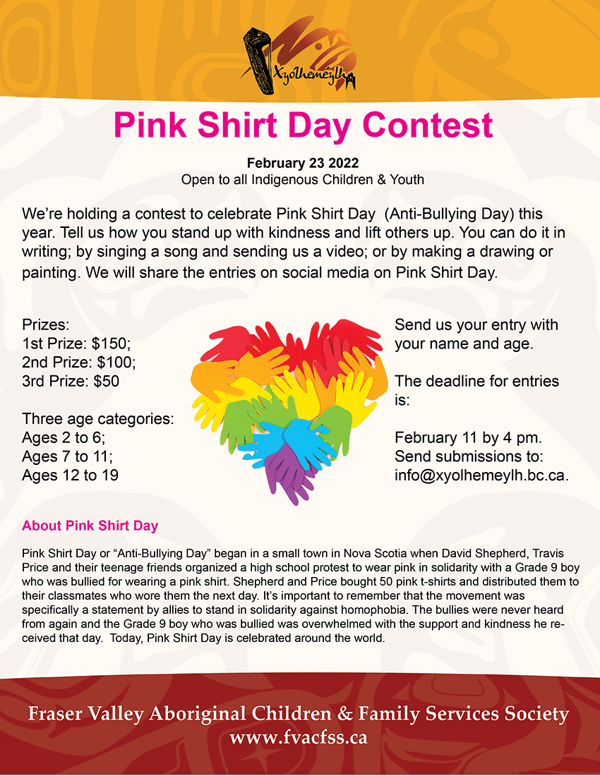 Pink Shirt Day 2022 contest small