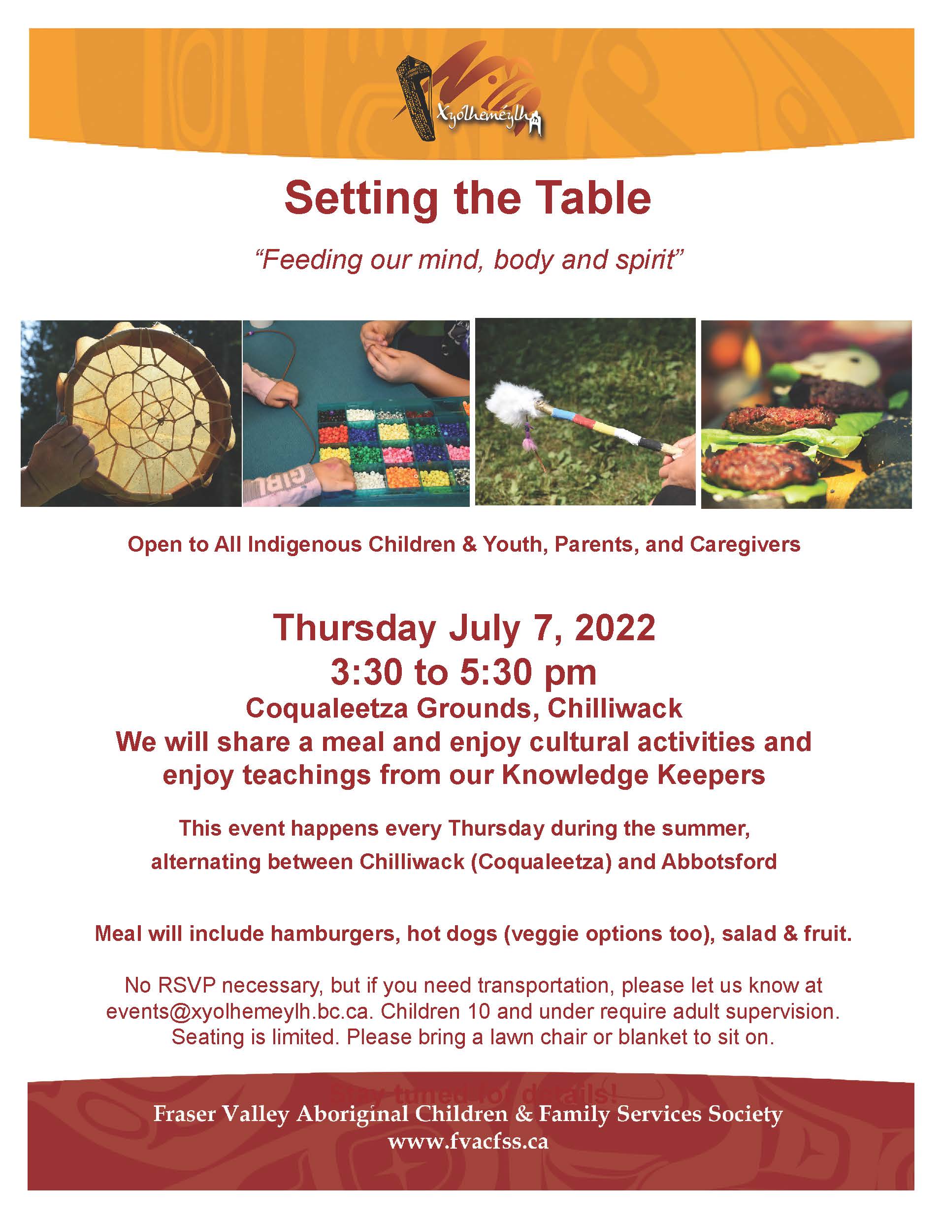 Setting the Table Poster July 7
