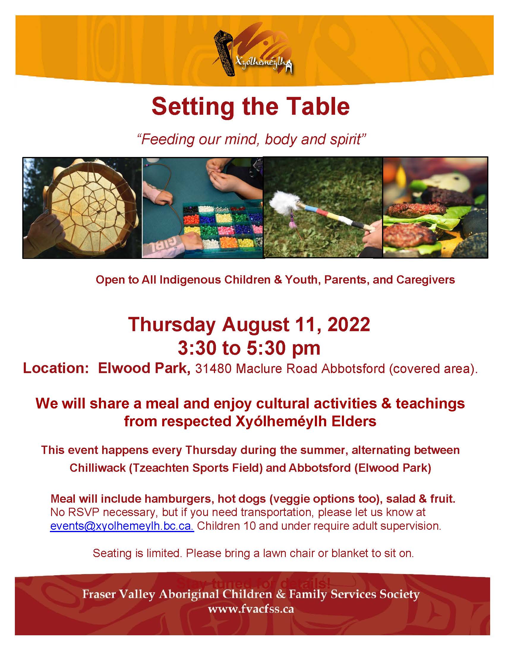 Setting the Table Poster August 11, 2022