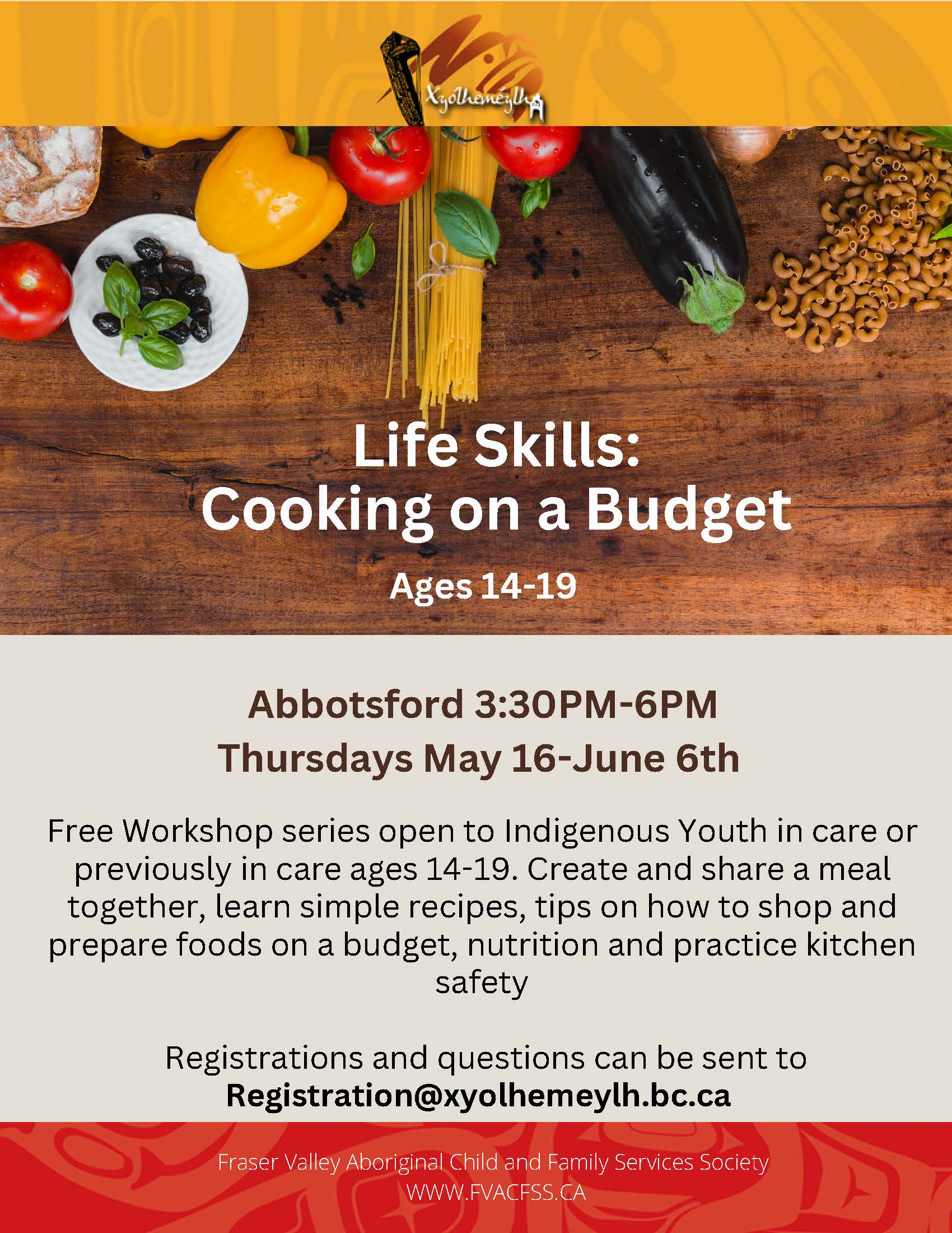 Life Skills- Cooking Group May 16-June 6 Poster