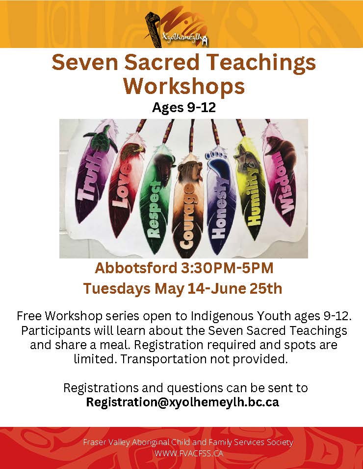 Seven Sacred Teachings Ages 9-12 May Poster