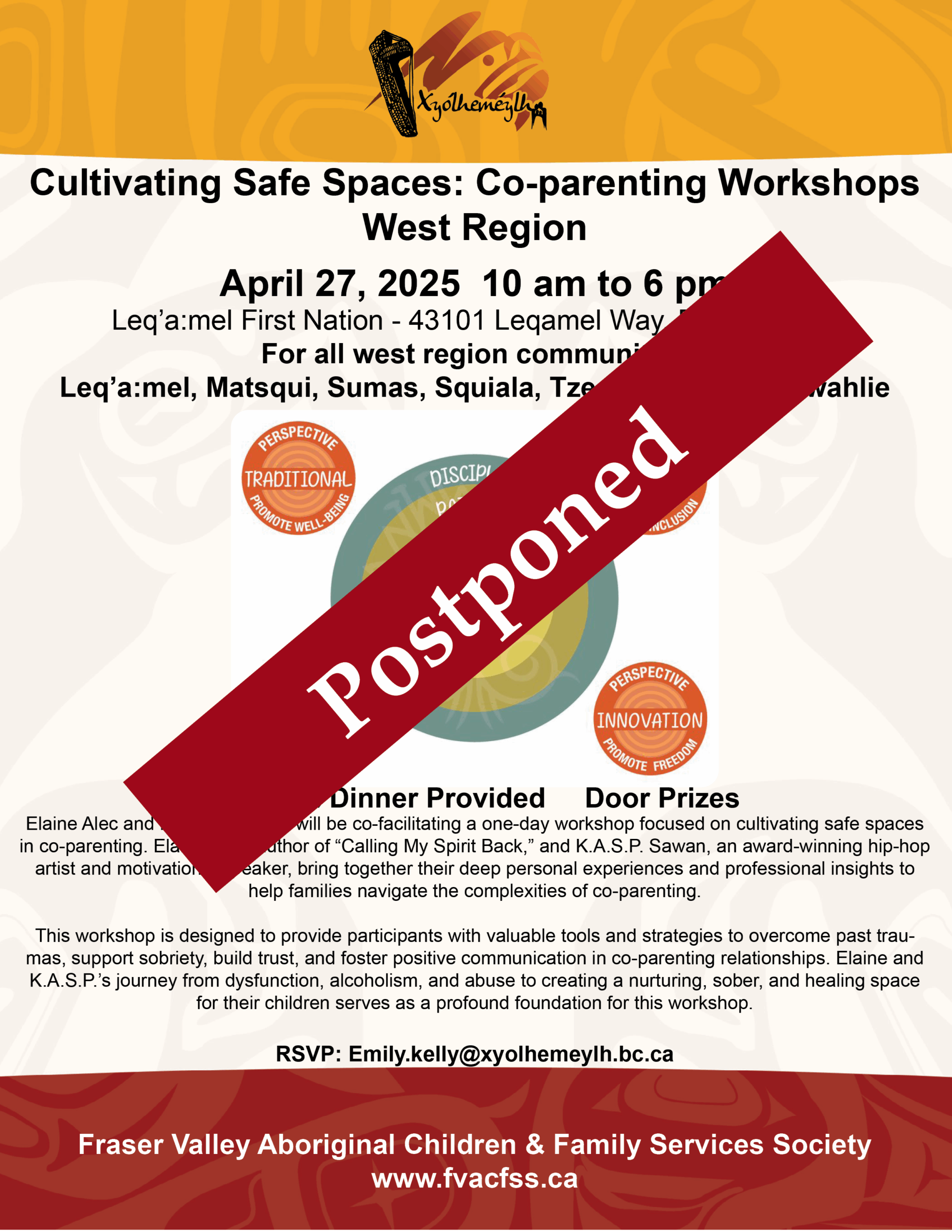 Cultivating Safe Spaces Workshops – west Apr 27 postponed